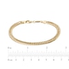 Thumbnail Image 4 of 1.4mm Double Curb Chain Bracelet 24K Yellow Gold Vermeil Hollow Sterling Silver 7.5"