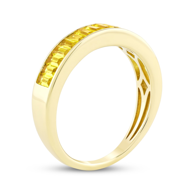Main Image 2 of STUDIO BY KAY Baguette-Cut Yellow Lab-Created Sapphire Ring 24K Yellow Gold Vermeil Sterling Silver