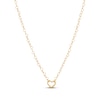 Thumbnail Image 1 of Heart Chain Necklace 18K Yellow Gold-Plated Solid Sterling Silver 18"