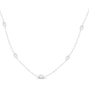 Thumbnail Image 1 of KAY Lab-Grown Diamonds Marquise-Cut Bezel-Set Station Necklace 2 ct tw 10K White Gold 18"