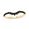 Thumbnail Image 1 of Now + Forever Black Diamond Contour Wedding Band 1/4 ct tw 10K Yellow Gold