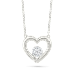 KAY Lab-Grown Diamonds Heart Necklace 1/20 ct tw Sterling Silver