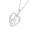 Thumbnail Image 2 of Diamond Accent Open Heart Paw Print Necklace Sterling Silver