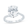 Thumbnail Image 1 of Monique Lhuillier Bliss Oval-Cut Lab-Grown Diamond Engagement Ring 4-1/3 ct tw 18K White Gold