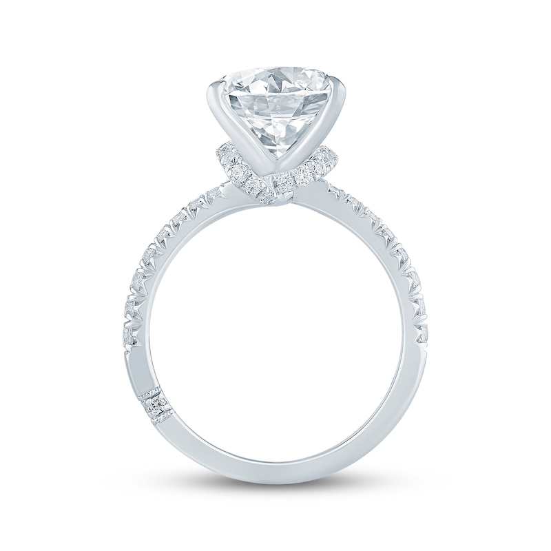 Main Image 3 of Monique Lhuillier Bliss Oval-Cut Lab-Grown Diamond Engagement Ring 4-1/3 ct tw 18K White Gold
