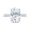 Thumbnail Image 4 of Monique Lhuillier Bliss Oval-Cut Lab-Grown Diamond Engagement Ring 4-1/3 ct tw 18K White Gold
