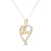 Thumbnail Image 2 of Diamond Heart Mom Necklace 1/5 ct tw 14K Yellow Gold-Plated Sterling Silver 18"
