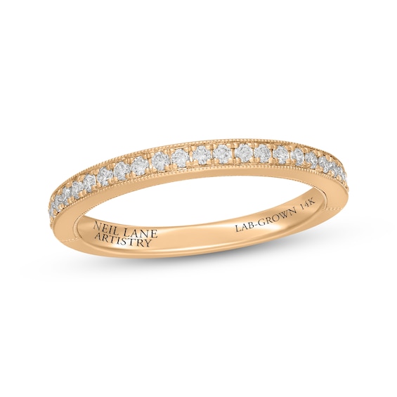 Neil Lane Artistry Lab-Grown Diamond Wedding Band 1/4 ct tw 14K Yellow Gold
