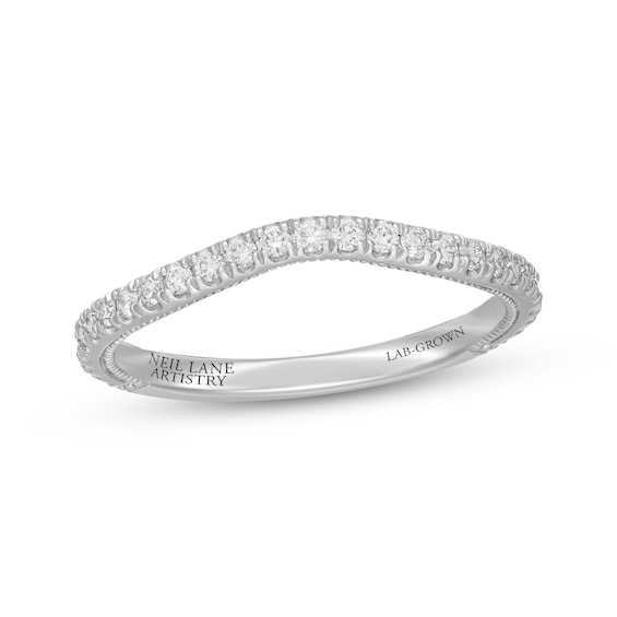 Neil Lane Artistry Lab-Grown Diamond Contour Wedding Band 1/3 ct tw 14K White Gold