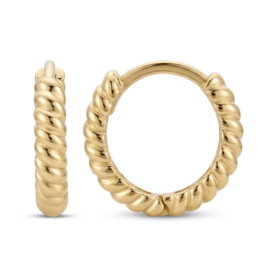 Twist Hoop Earrings 10K Yellow Gold