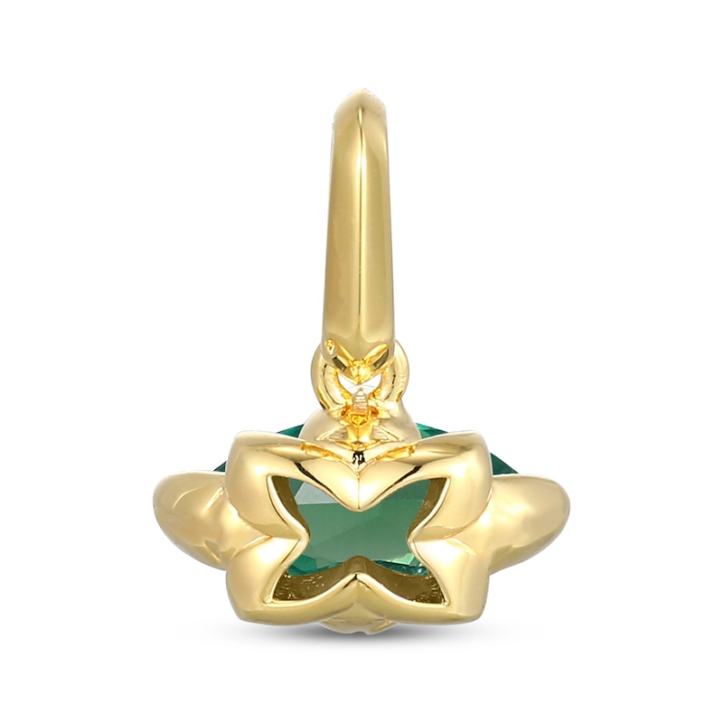 Main Image 3 of STUDIO BY KAY Marquise-Cut Lab-Created Emerald East-West Charm 24K Yellow Gold Vermeil Sterling Silver