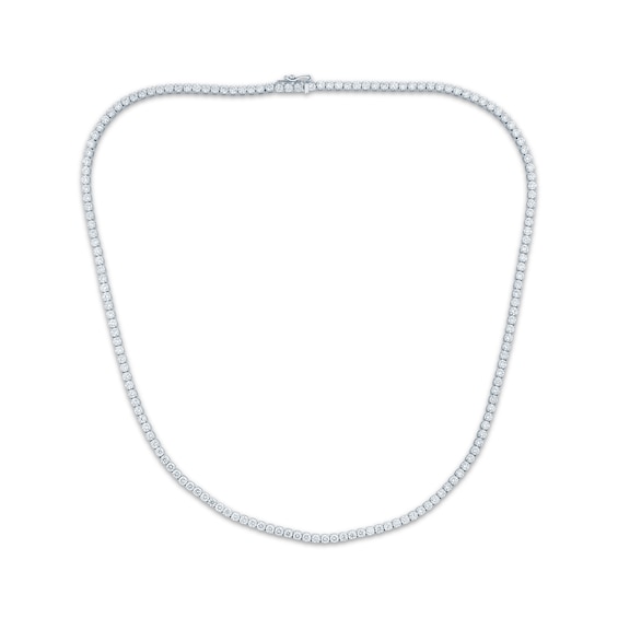 KAY Lab-Grown Diamonds Tennis Necklace 7 ct tw 14K White Gold 16"