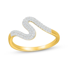 KAY Lab-Grown Diamonds Wave Ring 1/3 ct tw 10K Yellow Gold