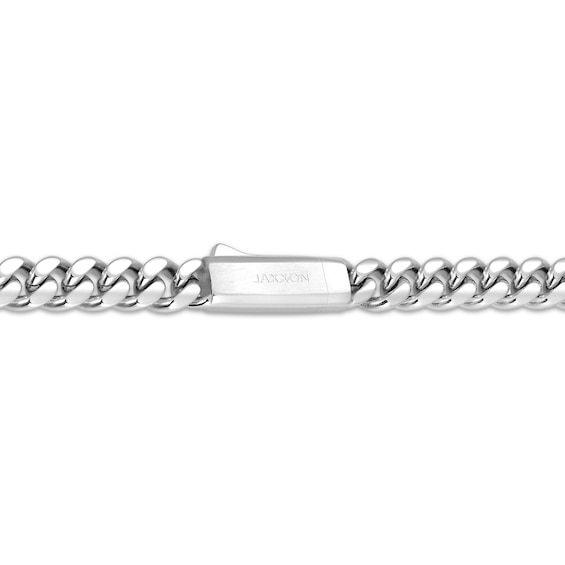 Thumbnail Image 2 of JAXXON Men's Collection 4mm Cuban Curb Chain Bracelet Solid Stainless Steel 8"
