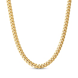 JAXXON Men's Collection 4mm Cuban Curb Chain Necklace Yellow Ion-Plated Solid Stainless Steel 22"