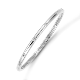 Rocksbox The Clara Lab-Grown Diamond Station Bangle Bracelet 5/8 ct tw Sterling Silver