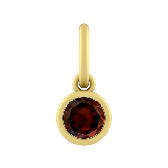 Sterling Silver or 10K Gold 4mm Round Garnet