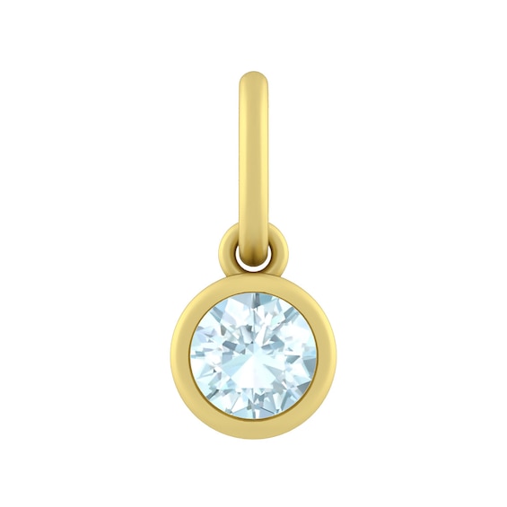 Sterling Silver or 10K Gold 4mm Round Aquamarine