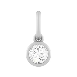 Sterling Silver or 10K Gold 4mm White Topaz