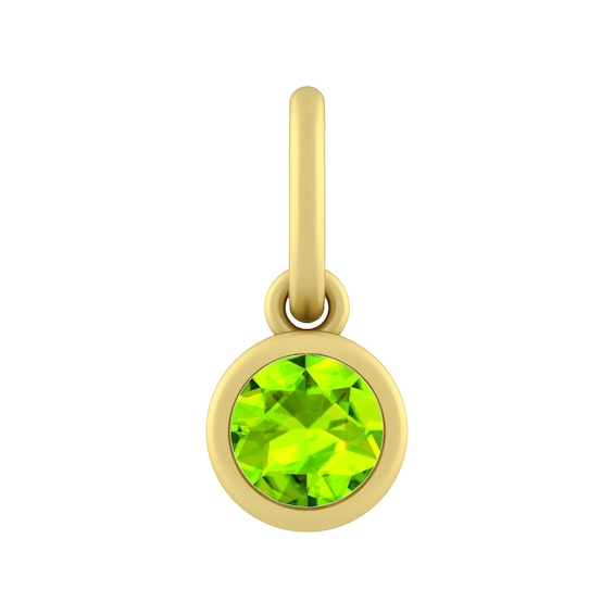 Sterling Silver or 10K Gold 4mm Round Peridot