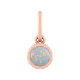 Sterling Silver or 10K Gold 4mm Lab-Created Opal