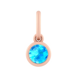 Sterling Silver or 10K Gold 4mm Blue Topaz