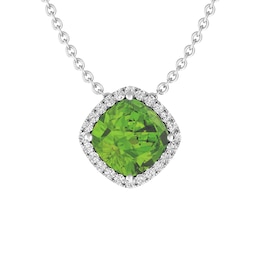 Peridot and Morganite and White Topaz Fashion Pendant Sterling Silver