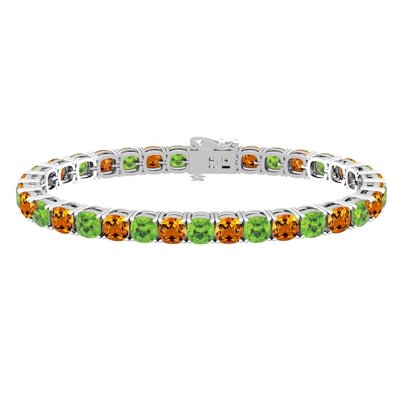 Peridot and Citrine Fashion Bracelet Sterling Silver