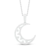 Thumbnail Image 0 of Diamond Moon Necklace 1/4 ct tw Round-cut Sterling Silver 18"