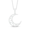 Thumbnail Image 1 of Diamond Moon Necklace 1/4 ct tw Round-cut Sterling Silver 18&quot;
