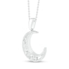 Thumbnail Image 1 of Diamond Moon Necklace 1/4 ct tw Round-cut Sterling Silver 18"