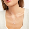 Thumbnail Image 3 of Diamond Moon Necklace 1/4 ct tw Round-cut Sterling Silver 18&quot;