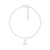 Thumbnail Image 1 of Diamond Anchor Anklet 1/10 ct tw Sterling Silver & 10K Yellow Gold 9&quot;