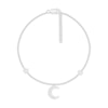 Thumbnail Image 1 of Diamond Moon & Star Anklet Sterling Silver