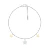 Thumbnail Image 0 of Diamond Star Anklet Sterling Silver & 10K Yellow Gold 9"