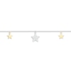 Thumbnail Image 1 of Diamond Star Anklet Sterling Silver & 10K Yellow Gold 9"