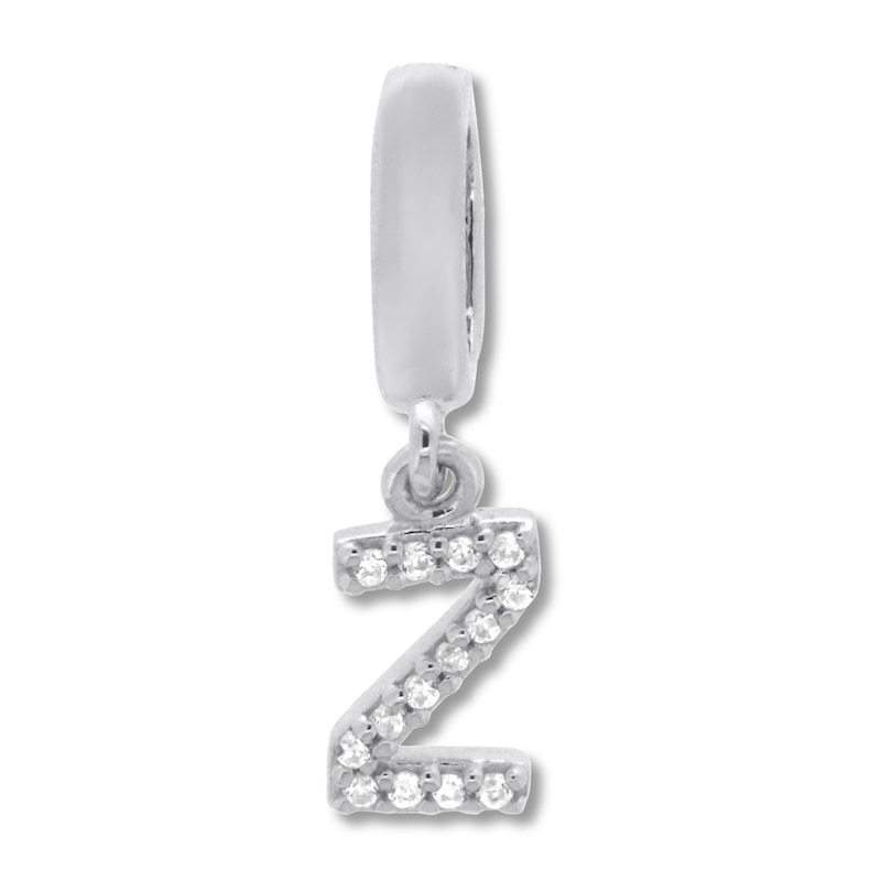Main Image 1 of True Definition Letter Z Initial Charm 1/20 ct tw Diamonds Sterling Silver