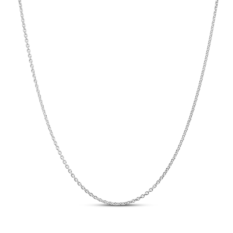 Main Image 1 of Cable Chain Necklace Solid Sterling Silver 24&quot;