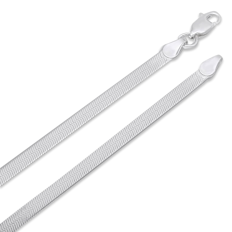 Main Image 1 of Herringbone Chain Necklace Solid Sterling Silver 20&quot;
