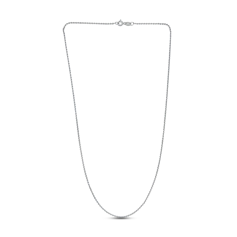 Main Image 2 of Cable Chain Necklace Solid Sterling Silver 20&quot;