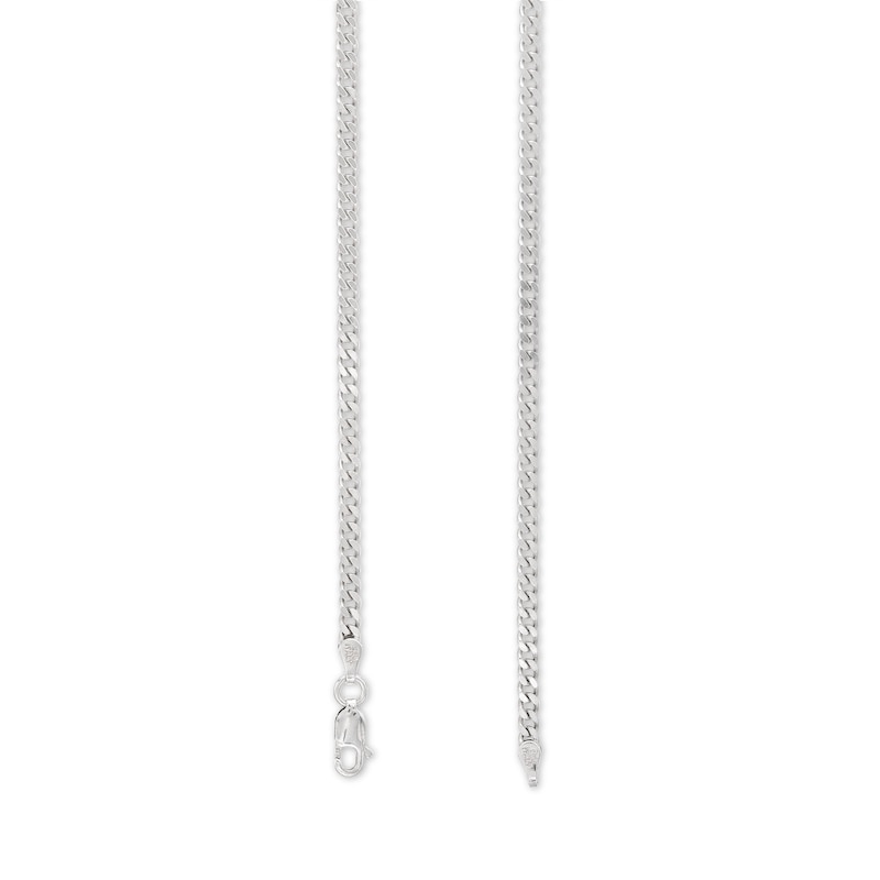 Main Image 2 of Curb Chain Necklace Solid Sterling Silver 20&quot;