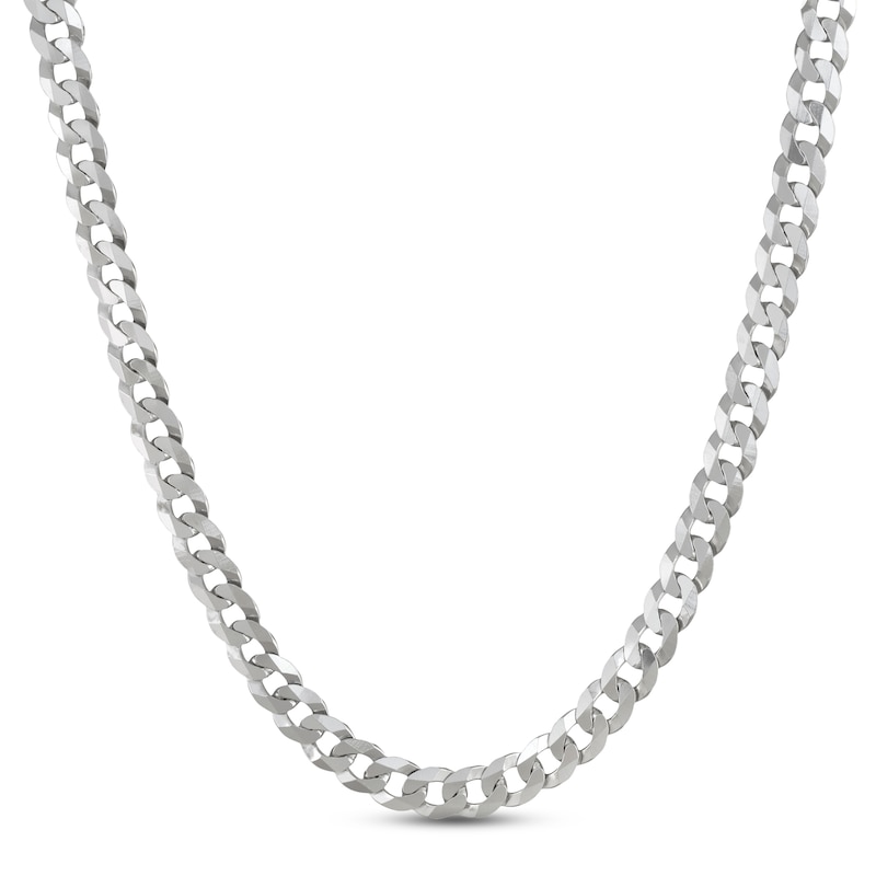 Solid Cuban Chain Necklace Sterling Silver 22