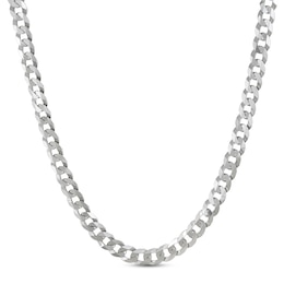 Cuban Chain Necklace Sterling Silver 24&quot;