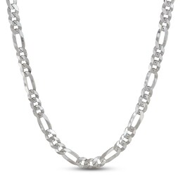 Figaro Chain Necklace Sterling Silver 24&quot;