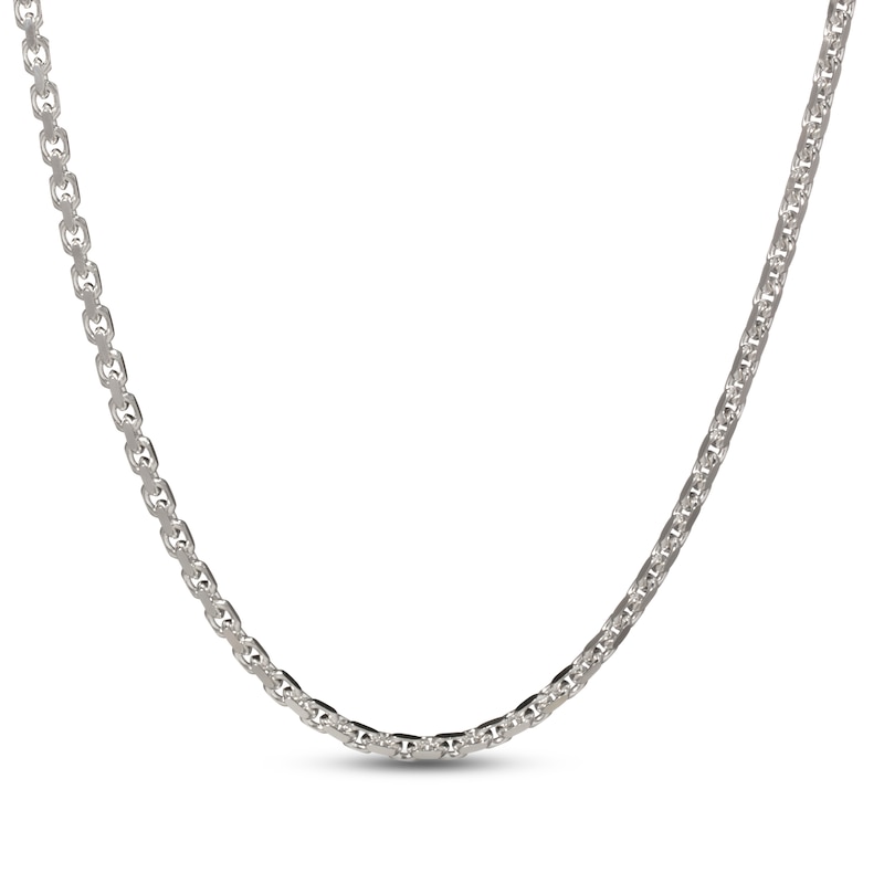 Solid Forzatina Chain Necklace Sterling Silver 24"