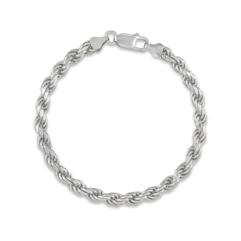 Solid Rope Bracelet Sterling Silver 8.5