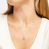 Thumbnail Image 4 of Topaz & White Lab-Created Sapphire Necklace Sterling Silver 18"