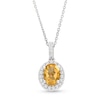 Thumbnail Image 0 of Citrine & White Lab-Created Sapphire Necklace Sterling Silver 18"