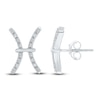 Thumbnail Image 1 of Diamond Pisces Earrings 1/10 ct tw Round-cut Sterling Silver
