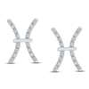 Thumbnail Image 2 of Diamond Pisces Earrings 1/10 ct tw Round-cut Sterling Silver